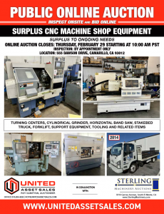 SURPLUS CNC MACHINE SHOP EQUIPMENT